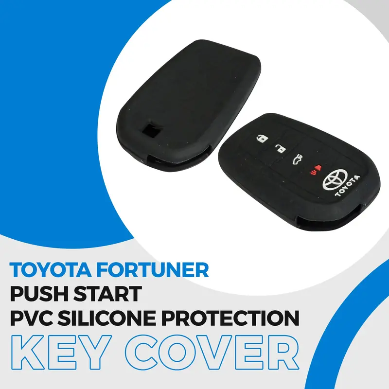 Toyota Fortuner Push Start Pvc Silicone Key Cover 4 Buttons 2017 - 2021 1