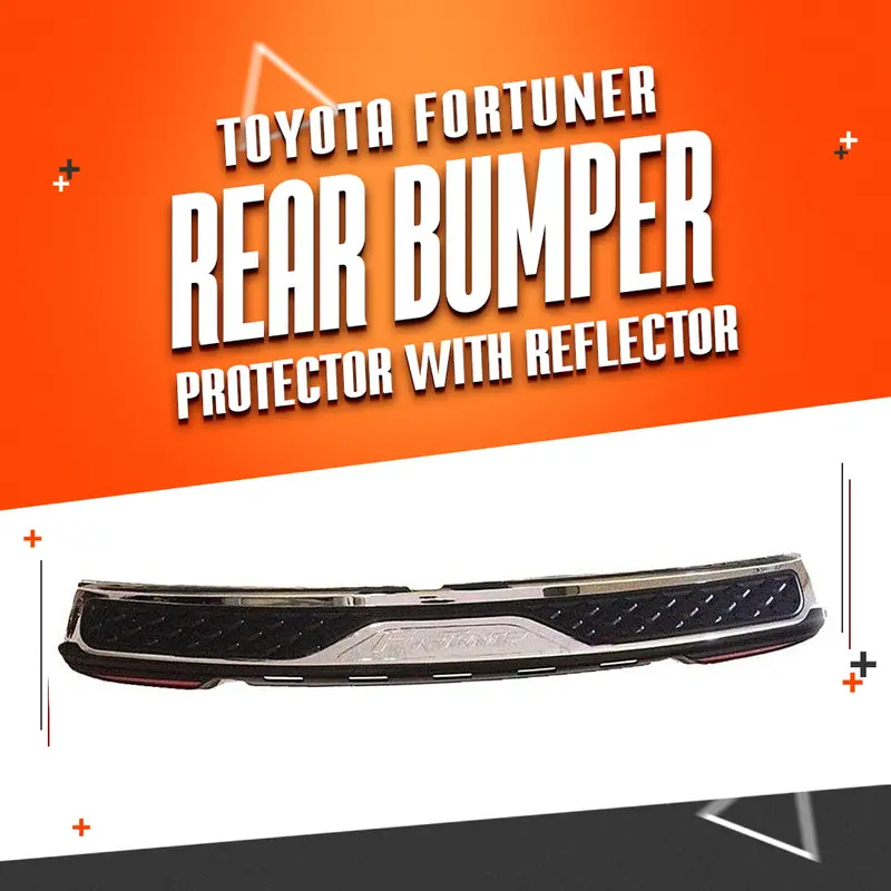 Toyota Fortuner Rear Bumper Protector With Reflector 2016 - 2021 1