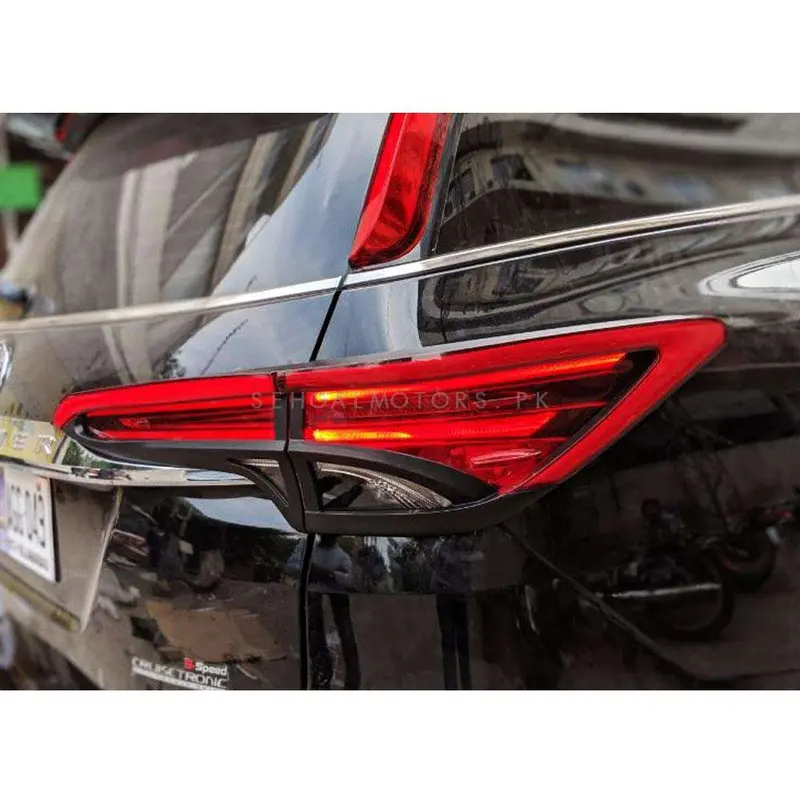 Toyota Fortuner Rear Tail Light Cover With Led Light Bar 2016 - 2024 2