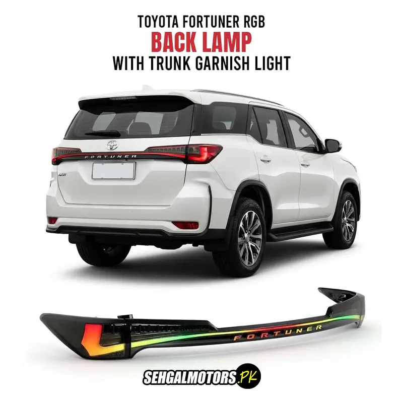 Toyota Fortuner Rgb Back Lamp With Trunk Garnish Light 1