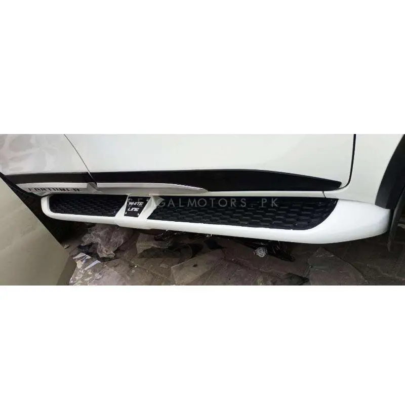 Toyota Fortuner Side Step Whiteline Fiber White 2016 - 2021 2