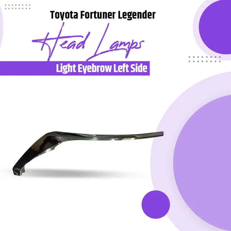 Toyota Fortuner Sigma Head Lamps Eyebrow Left Side - Chrome 2022 - 2024 1