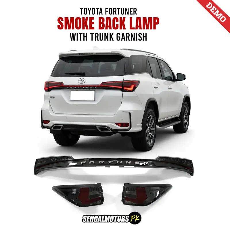 Toyota Fortuner Smoke Back Lamp With Trunk Garnish 2022 - 2024 1