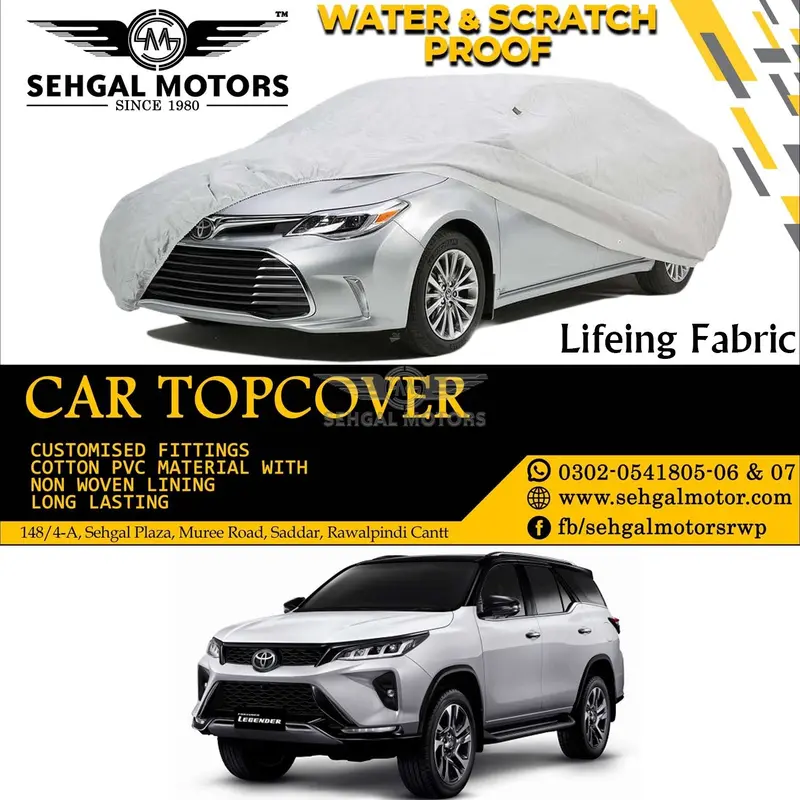 Toyota Fortuner Top Cover Lifeing Fabric Model 2017-2021 1