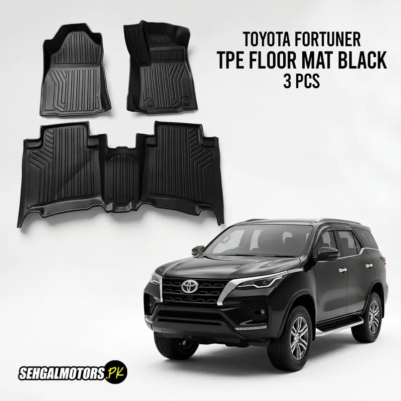 Toyota Fortuner Tpe Floor Mat Black 3 Pcs 2016 - 2025 1