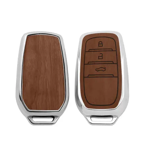 Toyota Fortuner Tpu Key Cover Wooden Style 2017 - 2024 2