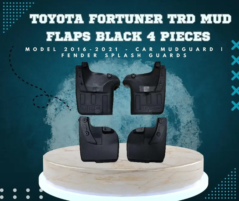 Toyota Fortuner Trd Mud Flaps 4 Pieces 2016 - 2021 - Car Mudguard | Fender Splash Guards 1