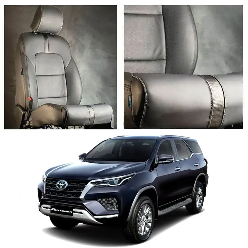 Toyota Fortuner Type R Black Black Seat Covers 2016 - 2021 1