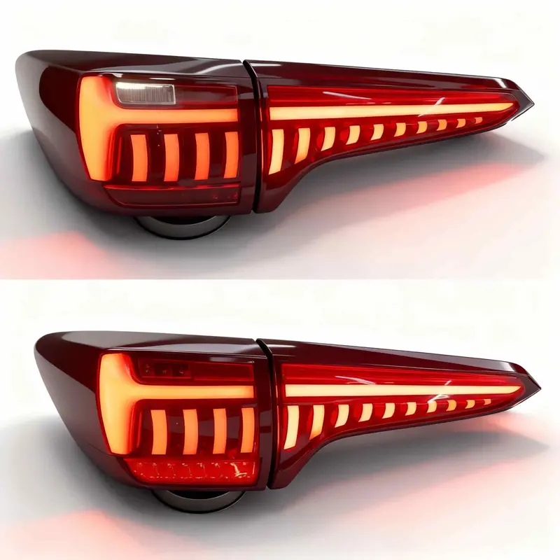 Toyota Fortuner V2 Lexus Sequential Back Lamps Light Smoke 2016 - 2024 2
