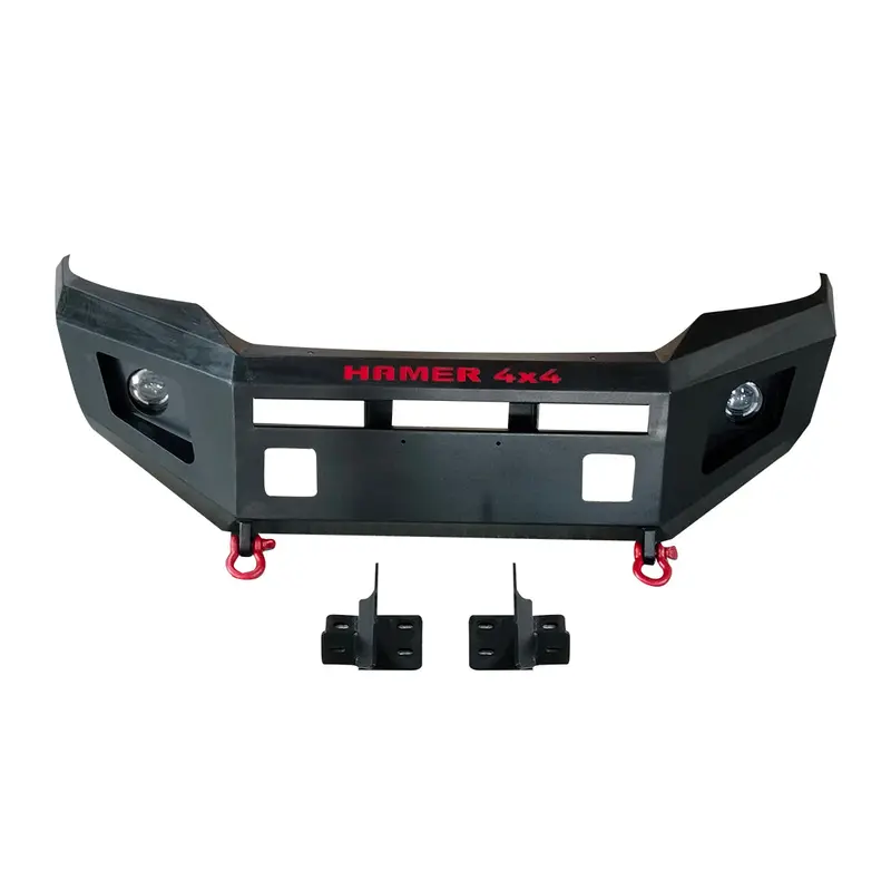 Toyota Hilux Front Half Bull Bar Single Fog Lamps 2X4 - 2016-2020 1