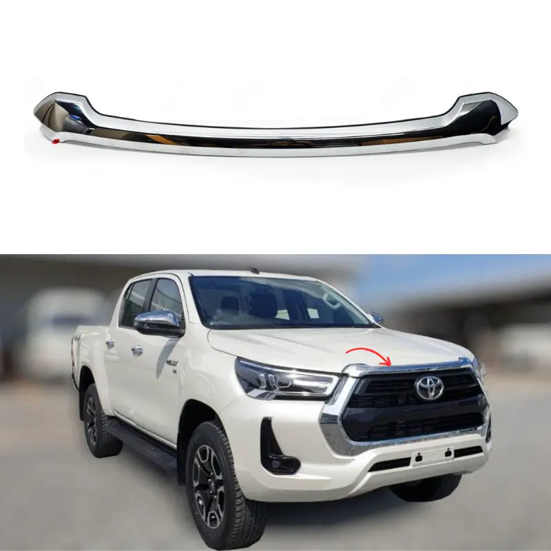 Toyota Hilux Revo Bonnet Trim Chrome Model 2017-2021 1