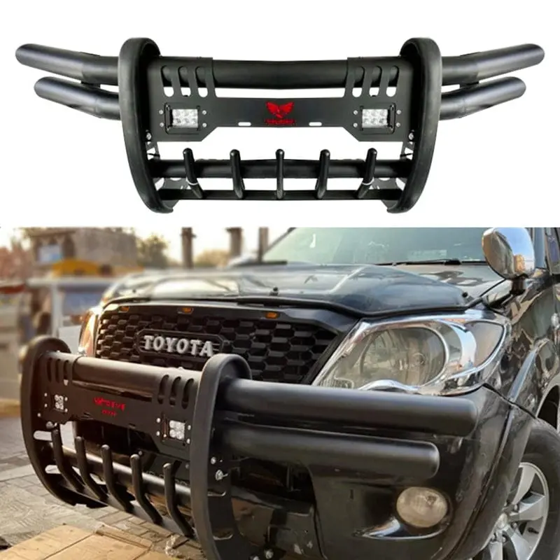 Toyota Hilux Revo Bull Bar Black With Led Model 2016-2024 1