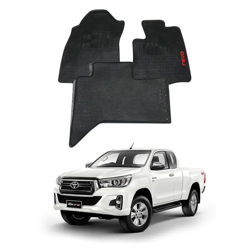 Toyota Hilux Revo Oem Custom Fit Pvc Rubber Floor Mats 2022 - 2025 1