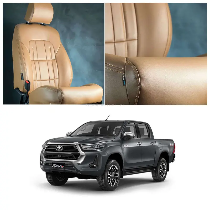 Toyota Hilux Revo/Rocco Audi Style Brown Brown Seat Covers 1