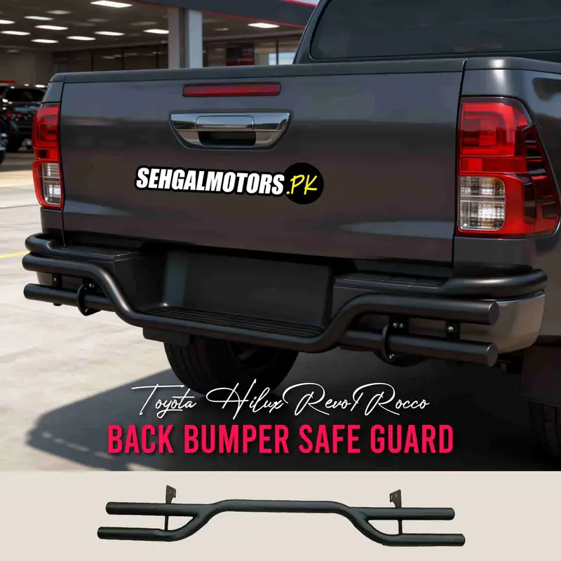Toyota Hilux Revo/Rocco Back Bumper Safe Guard - Double Pipe Design 1