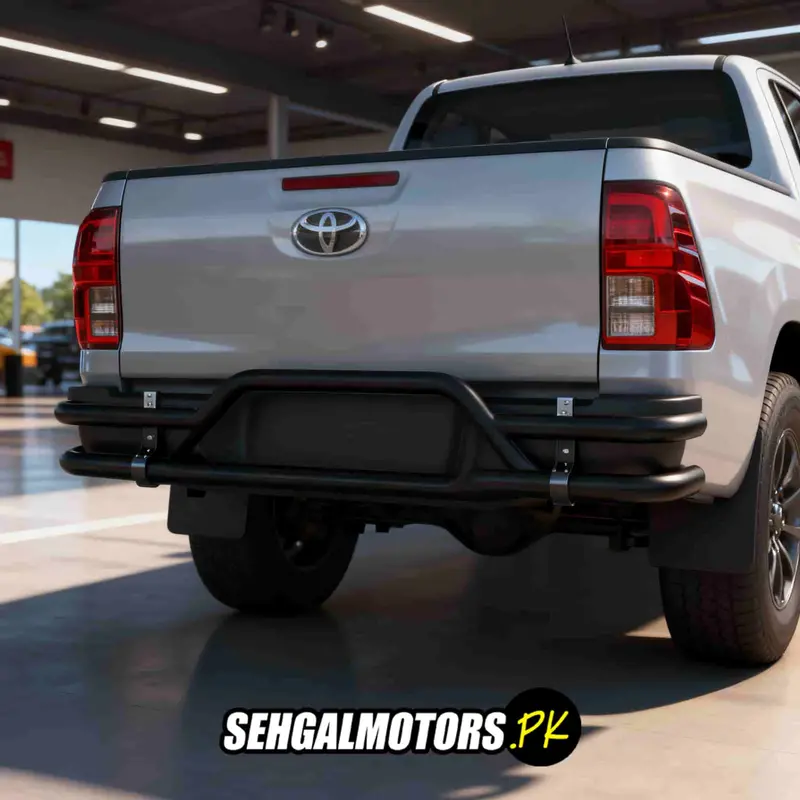 Toyota Hilux Revo/Rocco Back Bumper Safe Guard - Double Pipe Design 2