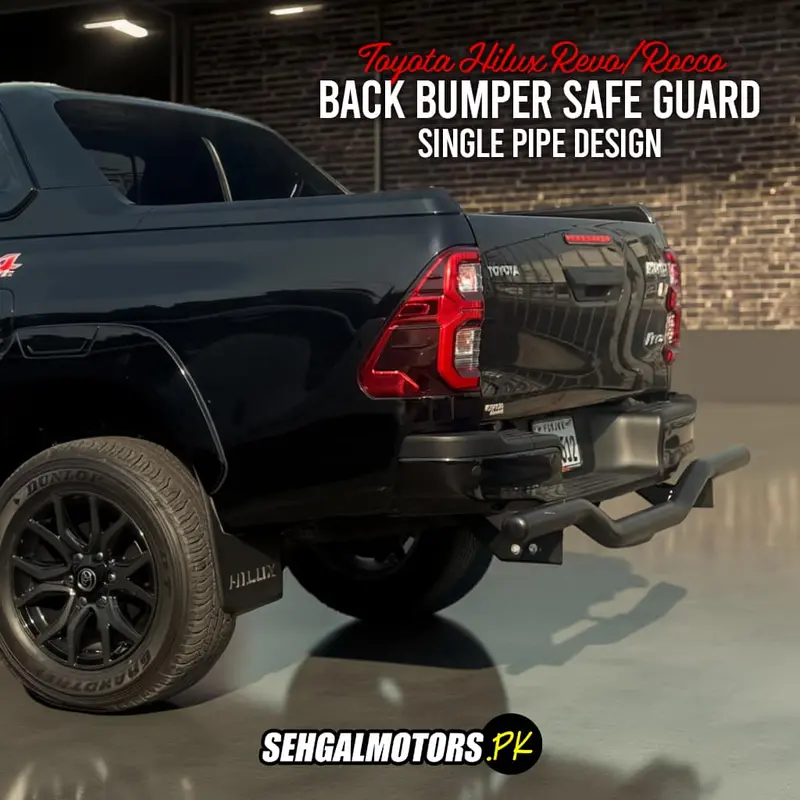 Toyota Hilux Revo/Rocco Back Bumper Safe Guard - Single Pipe Design 1