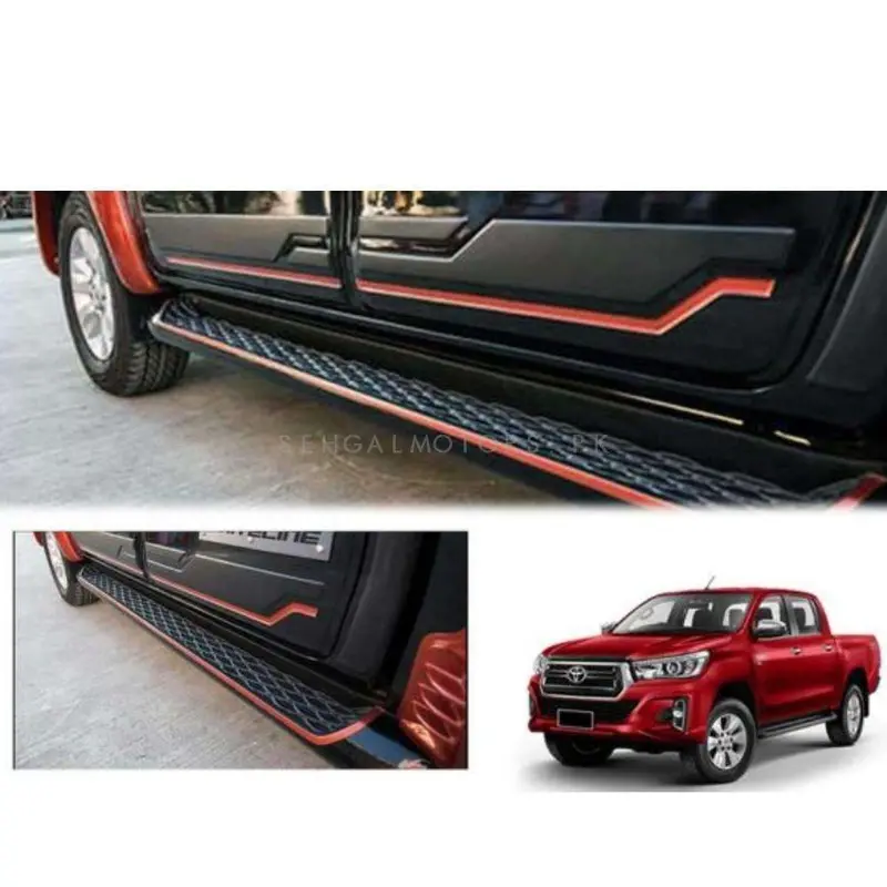 Toyota Hilux Revo/Rocco Body Cladding Thailand Black Unpainted 2