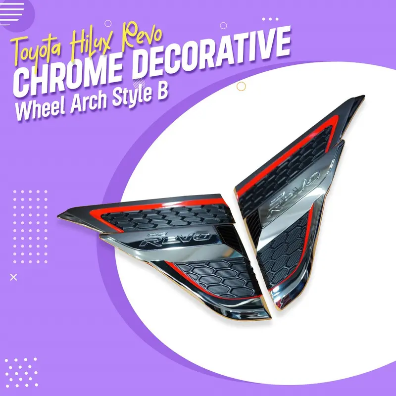 Toyota Hilux Revo/Rocco Chrome Decorative Wheel Arch Style B 1