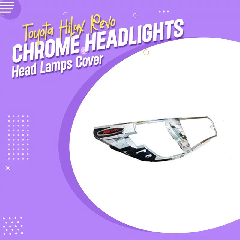 Toyota Hilux Revo/Rocco Chrome Headlights / Head Lamps Cover 1