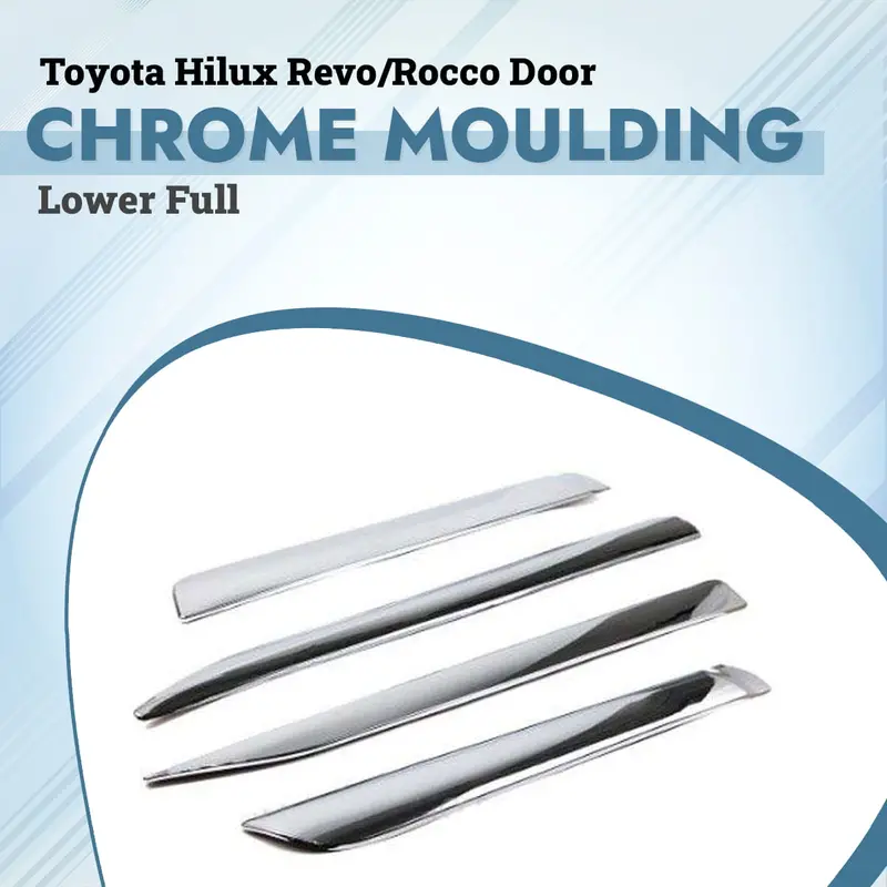 Toyota Hilux Revo/Rocco Door Lower Full Chrome Moulding 1