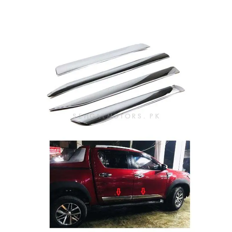 Toyota Hilux Revo/Rocco Door Lower Full Chrome Moulding 2