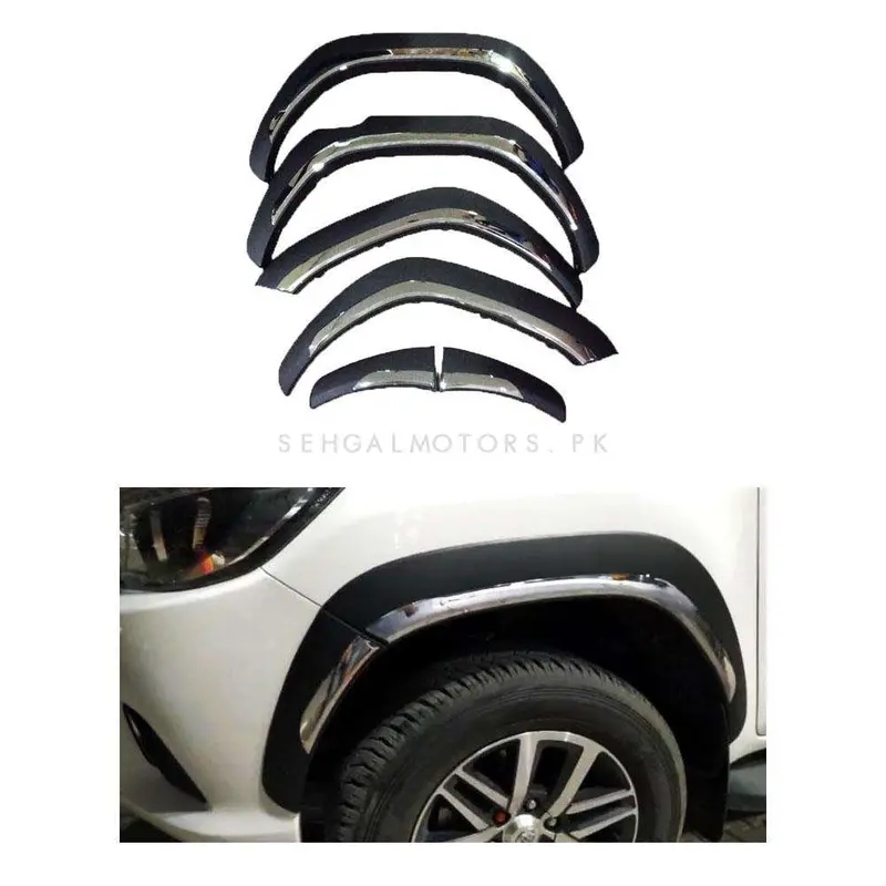 Toyota Hilux Revo/Rocco Fender Flares With Chrome 6 Pcs 1