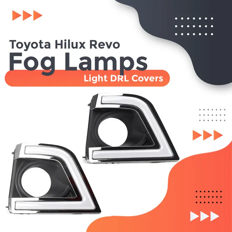 Toyota Hilux Revo/Rocco Fog Lamps Light Drl Covers 1