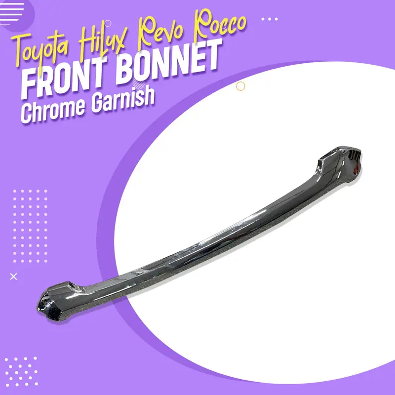 Toyota Hilux Revo Rocco Front Bonnet Chrome Garnish 1