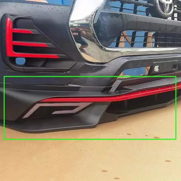 Toyota Hilux Revo/Rocco Front Bumper Lip With Led Drl 1 Pc 2022-2024 2