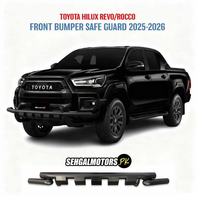 Toyota Hilux Revo/Rocco Front Bumper Safe Guard 2025-2026 - Double Pipe Design 1