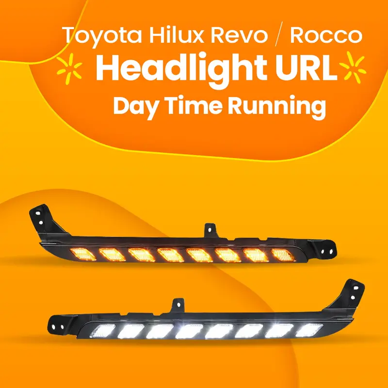 Toyota Hilux Revo / Rocco Headlight Day Time Running Drl 1