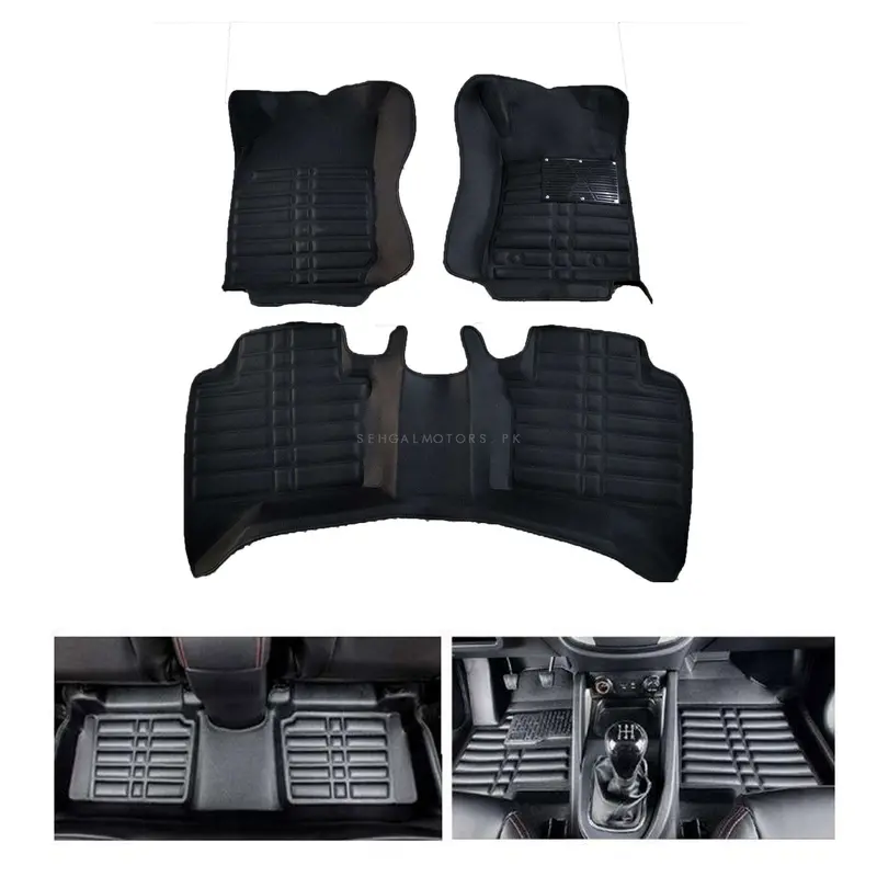 Toyota Hilux Revo/Rocco / Isuzu D Max 5D Custom Floor Mat Black 3Pcs 2