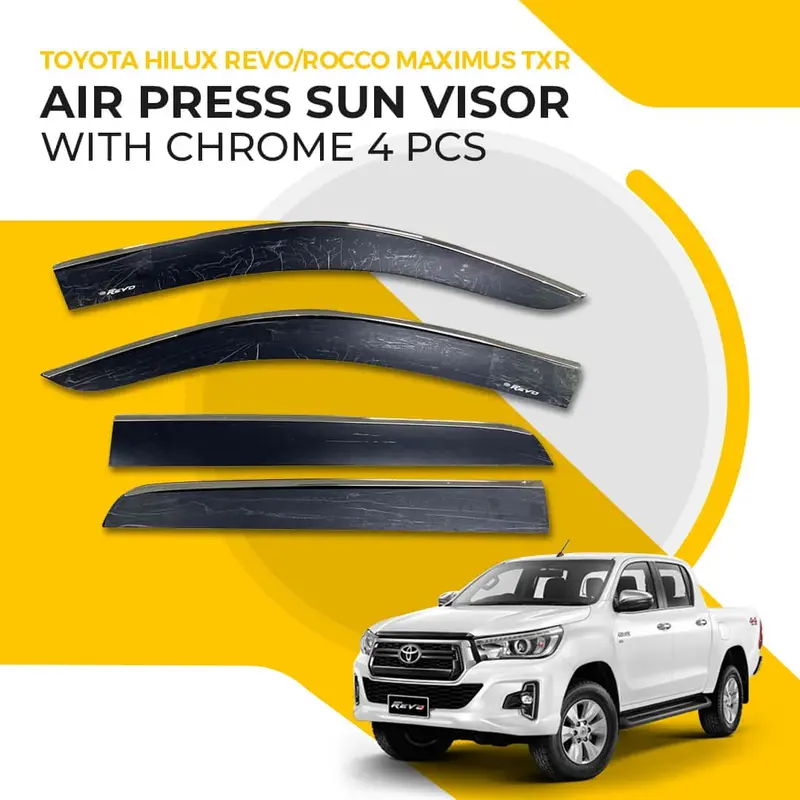 Toyota Hilux Revo/Rocco Maximus Txr Air Press Sun Visor With Chrome 1