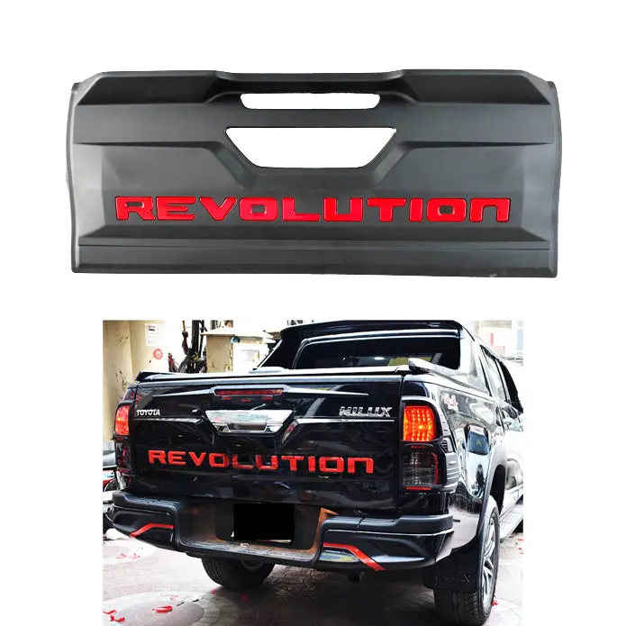 Toyota Hilux Revo/Rocco Revolution Rear Tailgate Outer Lid Cover Black 1