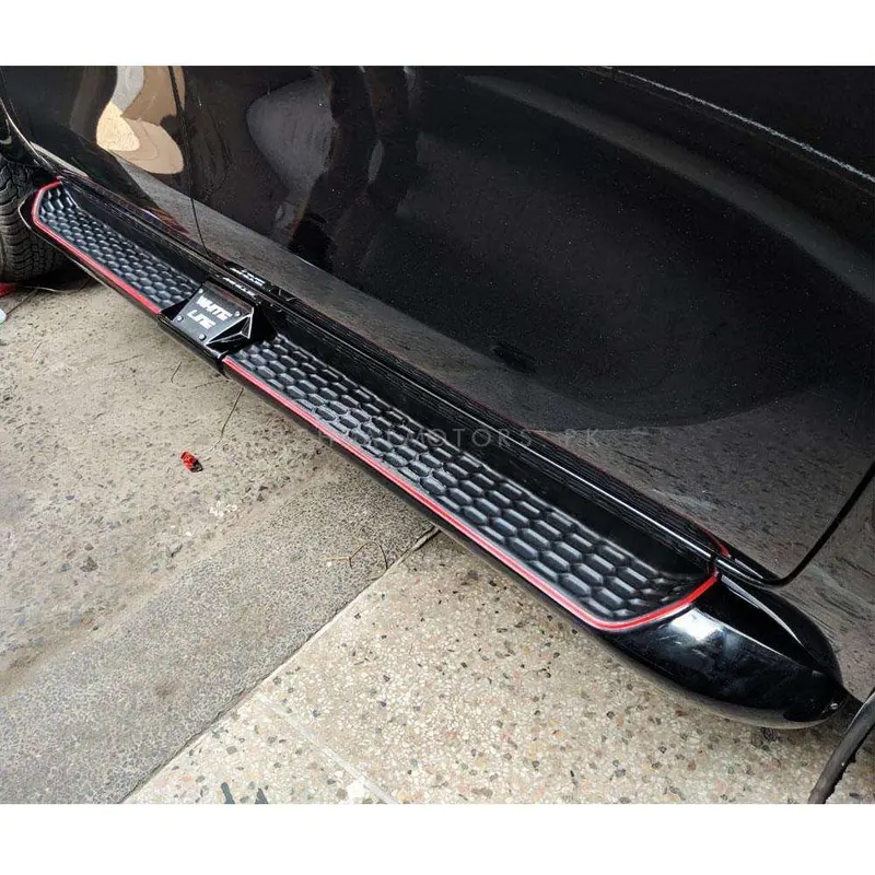 Toyota Hilux Revo/Rocco Side Steps Covers Whiteline Fiber Black - | Foot Rest | Skirts 1