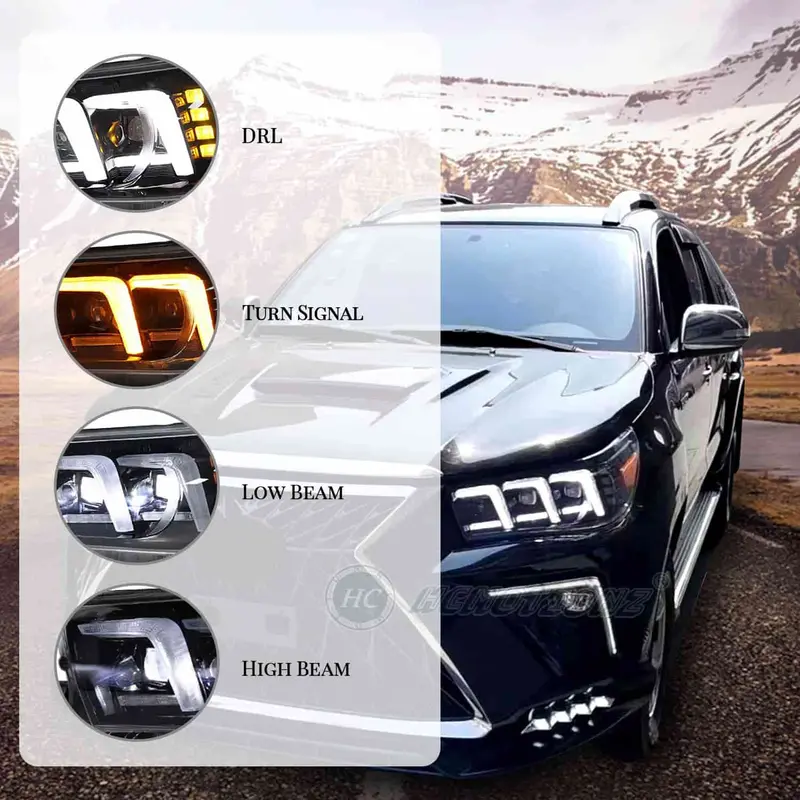 Toyota Hilux Revo/Rocco Trd Lexus Style Head Lamps Light Version 2