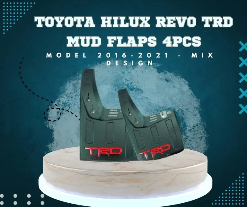 Toyota Hilux Revo/Rocco Trd Mud Flaps 4Pcs - Mix Design 1