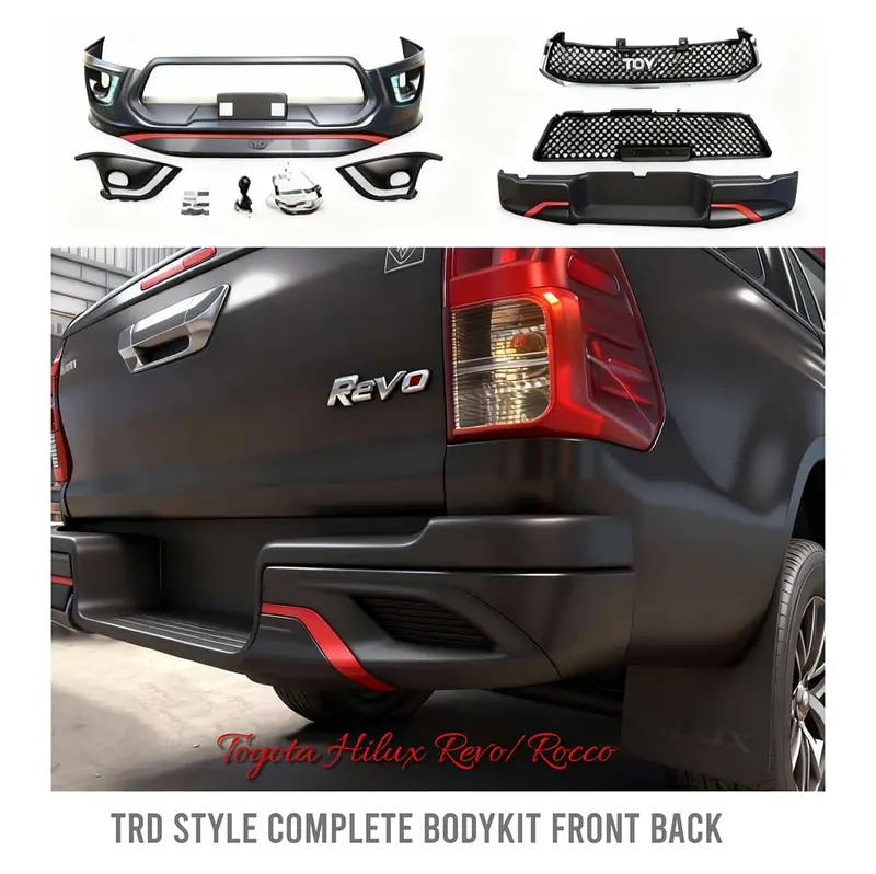 Toyota Hilux Revo/Rocco Trd Style Complete Bodykit Front Back 2 Pcs 1