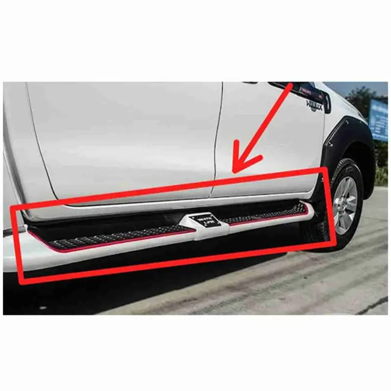 Toyota Hilux Revo Side Skirts White Model 2016-2024 Thailand 1