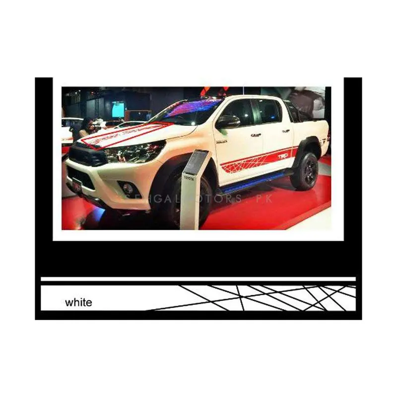 Toyota Hilux Revo Trd White Sticker 2