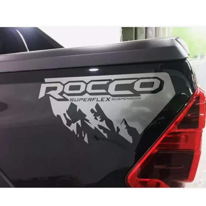 Toyota Hilux Rocco 2022 Graphics Vinyl Decal Car Styling Trunk Decor Sticker Pair - White 2