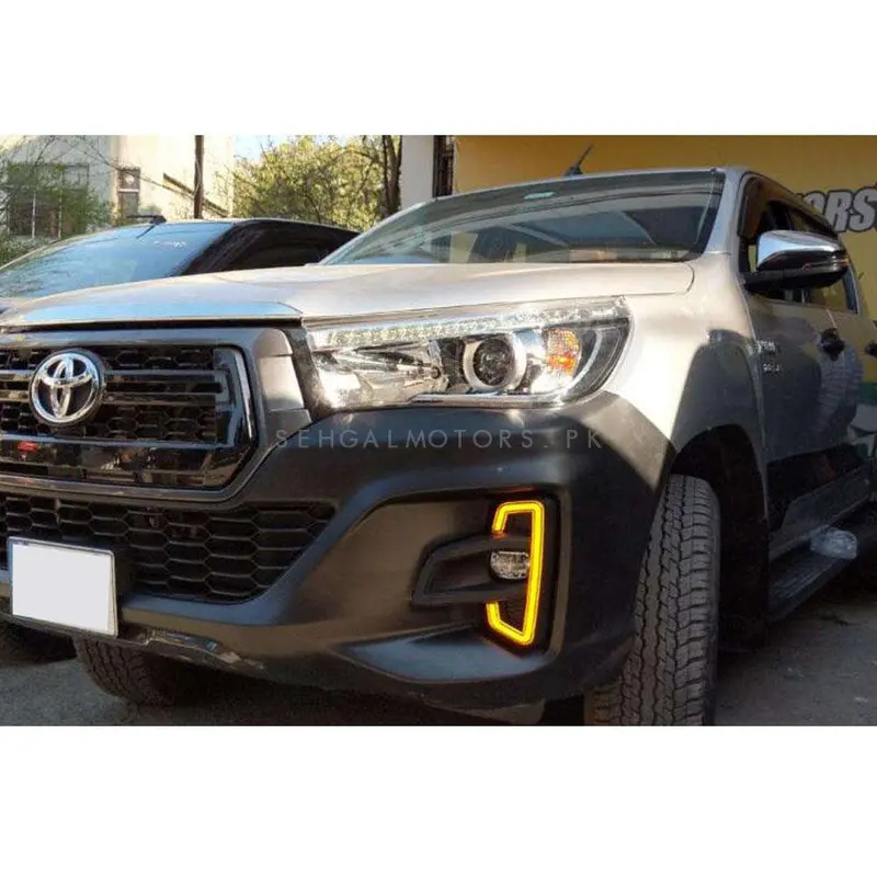 Toyota Hilux Rocco Fog Lamps Light Drl Covers Dual Led - Model 2016-2021 2
