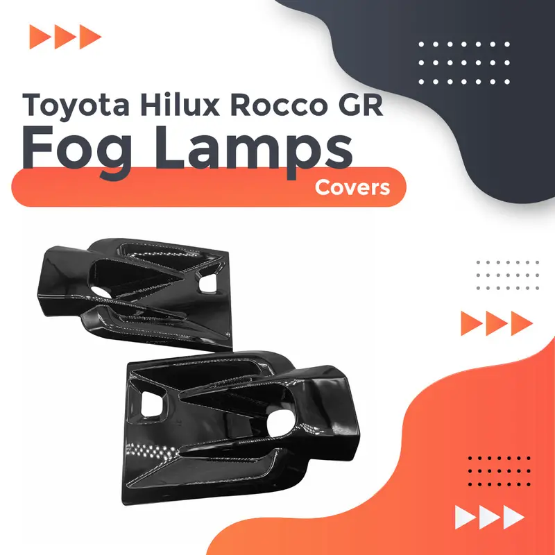 Toyota Hilux Rocco Gr Fog Lamps Covers - Model 2022-2023 1