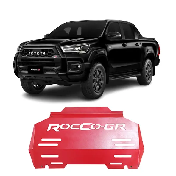 Toyota Hilux Rocco Gr Front Bumper Skid Plate Red 2022-2024 1
