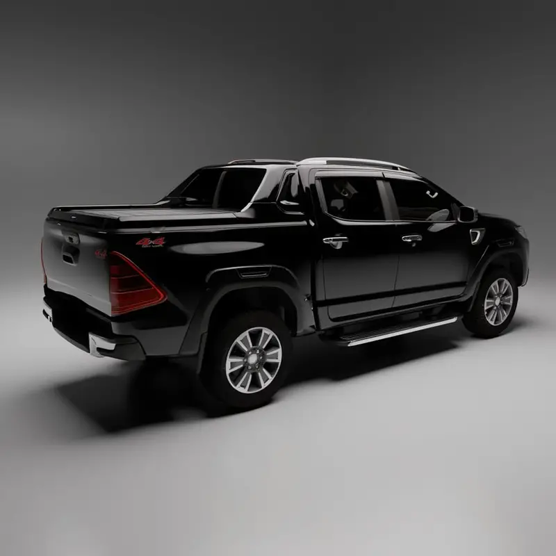 Toyota Hilux Rocco Gr Roll Bar Glossy Black Fiber 2020 - 2025 2