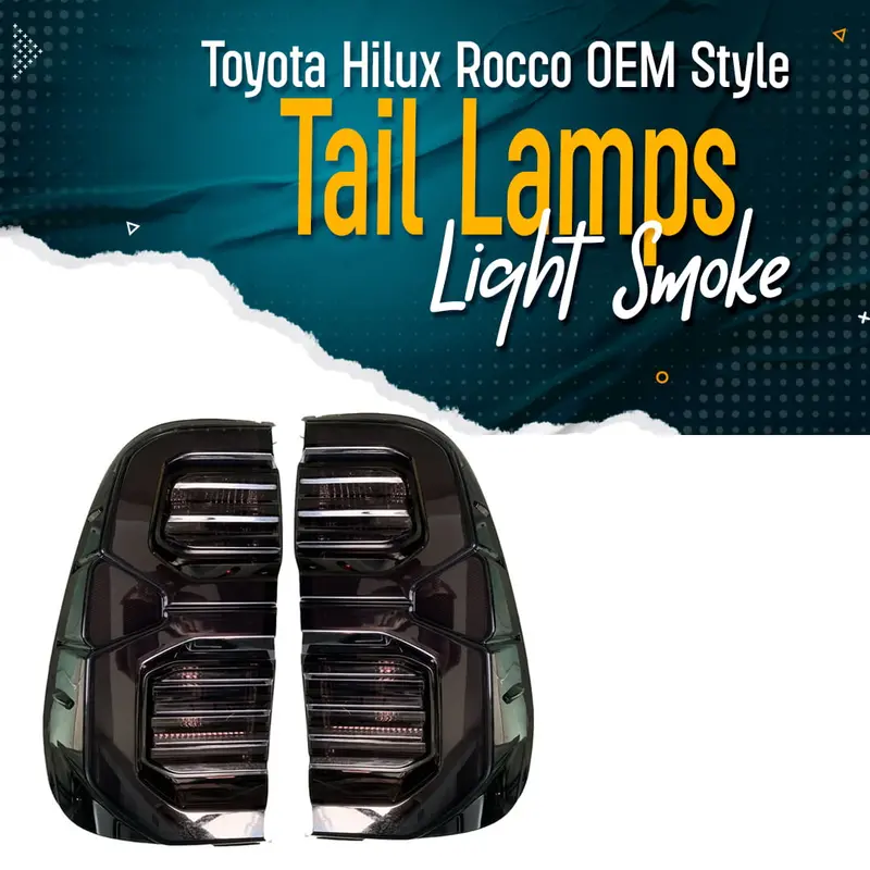 Toyota Hilux Rocco Oem Style Tail Lamps Light Smoke 2021 1