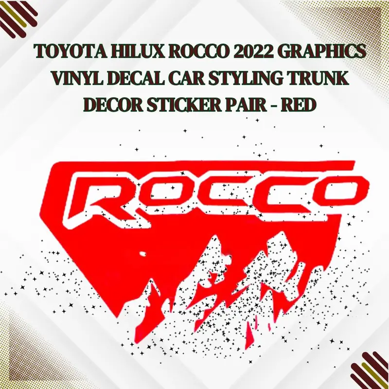 Toyota Hilux Rocco Side Sticker Pair - Red 2022 - - Graphics Vinyl Decal Car Styling Trunk Decor Sticker 1