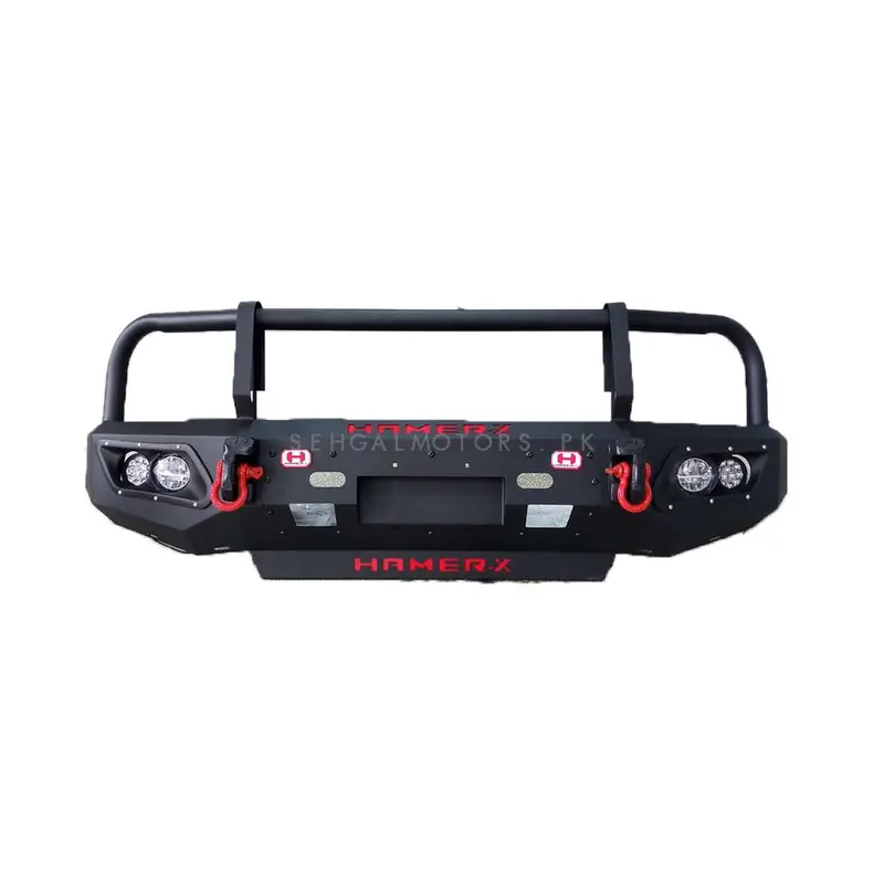 Toyota Hilux Surf Front Bumper Bull Bar With Double Fog Lamp Full - Model 1993-2005 2