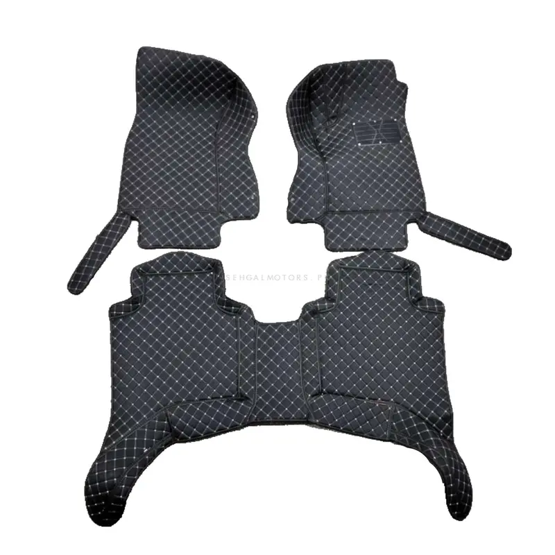 Toyota Hilux Vigo 7D Floor Mats - Black - 3 Pcs 2005 - 2016 2